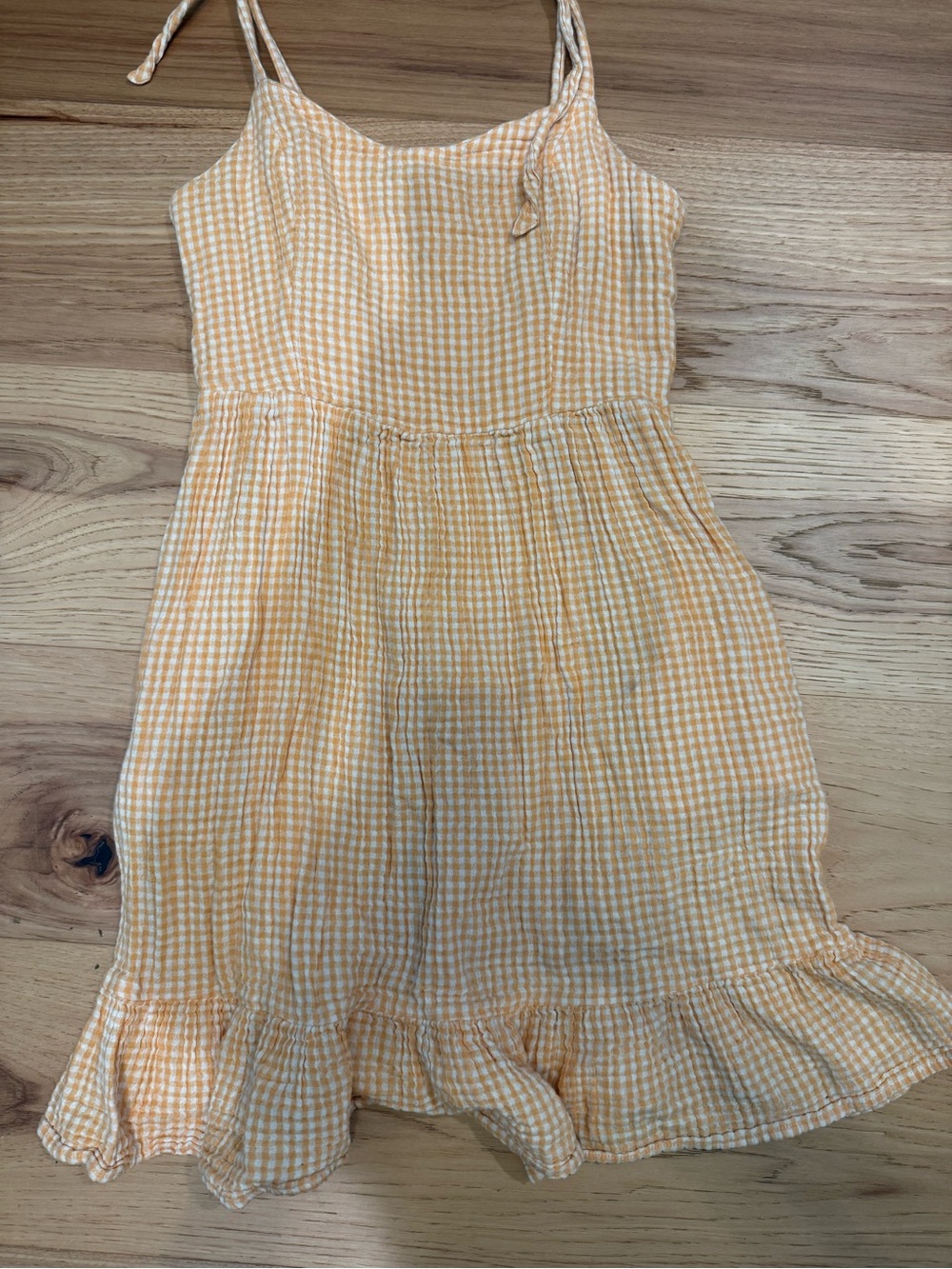 Old Navy Yellow Gingham Tie-Shoulder Sundress